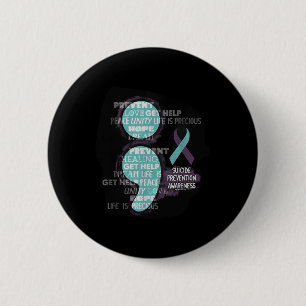 Suicide Awareness Shirt Suicide Prevention Semicol 2 Inch Round Button