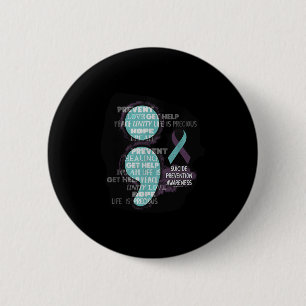 Suicide Awareness Shirt Suicide Prevention Semicol 2 Inch Round Button