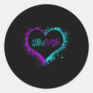 Suicide Awareness Shirt Survivor Suicide Awareness Classic Round Sticker