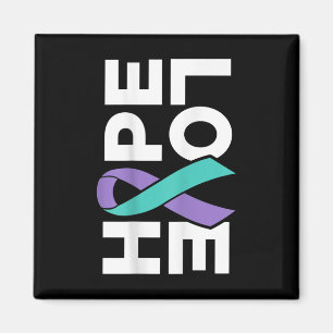 Suicide Awareness - Sideways Hope Love Prevention Magnet