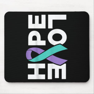 Suicide Awareness - Sideways Hope Love Prevention Mouse Pad