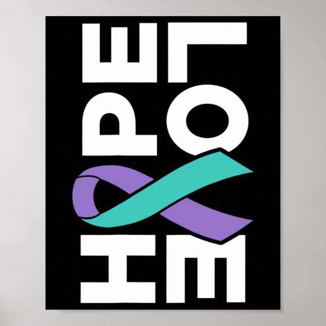 Suicide Awareness - Sideways Hope Love Prevention  Poster (Front)