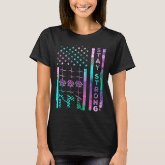 Suicide Awareness Stay Strong US American Distress T-Shirt