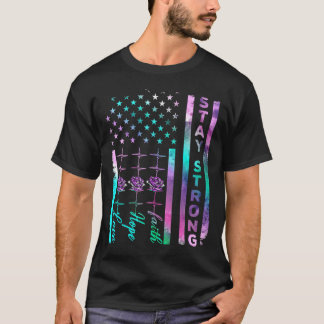 Suicide Awareness Stay Strong US American Distress T-Shirt