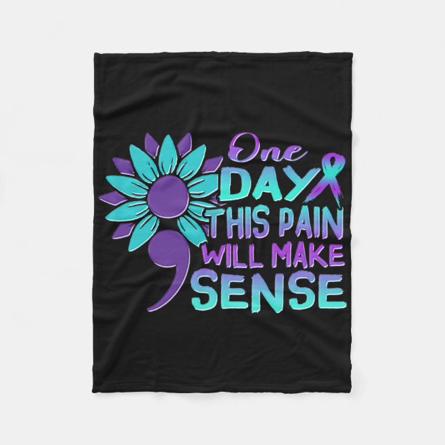 Suicide Awareness Suicide Prevention Support Survi Fleece Blanket (Front)