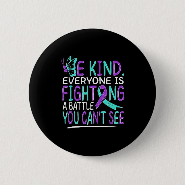 Suicide Awareness Suicide Prevention Suprt Survivo 2 Inch Round Button (Front)