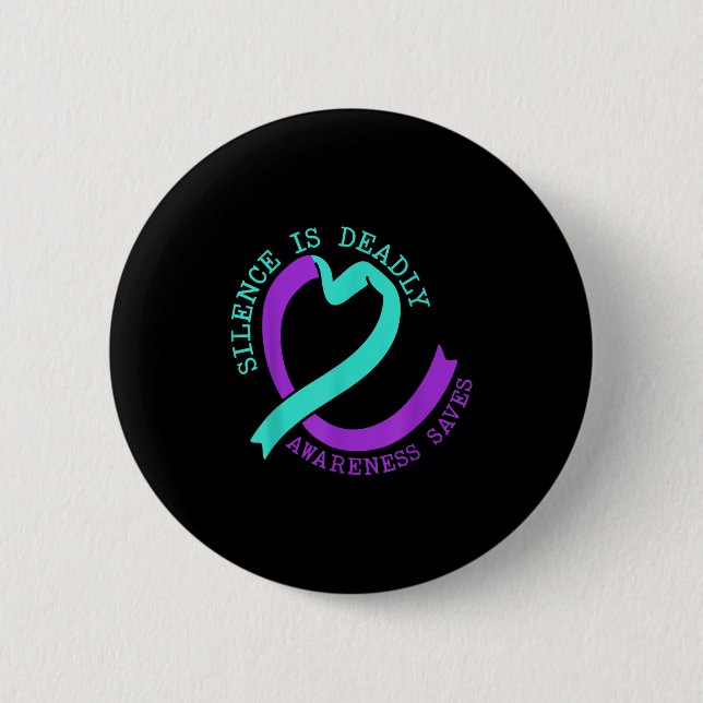 Suicide Awareness Suicide Prevention Suprt Survivo 2 Inch Round Button (Front)