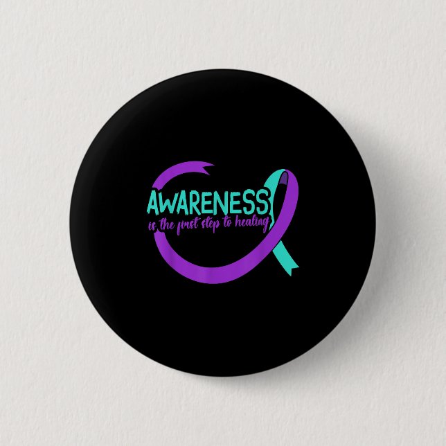 Suicide Awareness Suicide Prevention Suprt Survivo 2 Inch Round Button (Front)