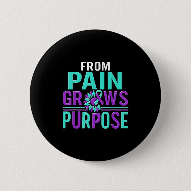 Suicide Awareness Suicide Prevention Suprt Survivo 2 Inch Round Button (Front)