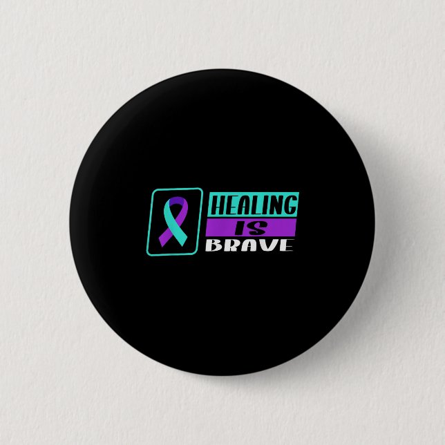 Suicide Awareness Suicide Prevention Suprt Survivo 2 Inch Round Button (Front)