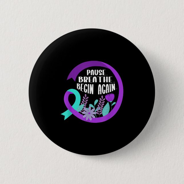 Suicide Awareness Suicide Prevention Suprt Survivo 2 Inch Round Button (Front)