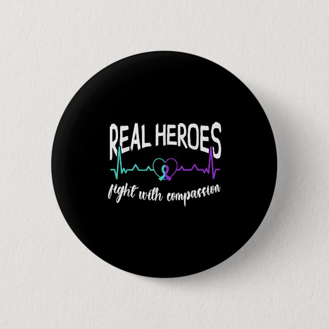 Suicide Awareness Suicide Prevention Suprt Survivo 2 Inch Round Button (Front)