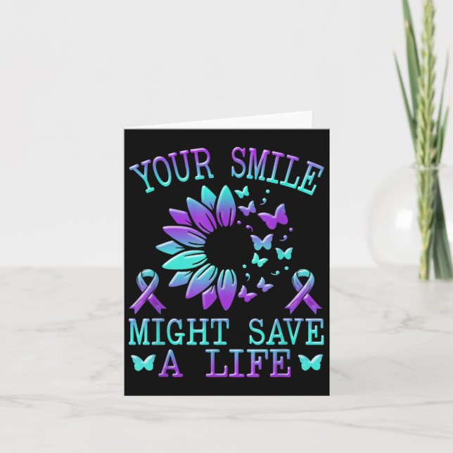 Suicide Awareness Suicide Prevention Suprt Survivo Card (Front)
