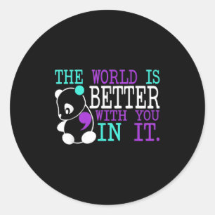 Suicide Awareness Suicide Prevention Suprt Survivo Classic Round Sticker