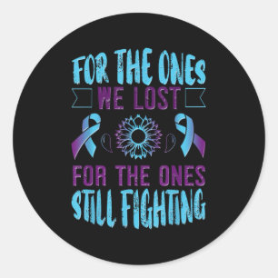 Suicide Awareness Suicide Prevention Suprt Survivo Classic Round Sticker