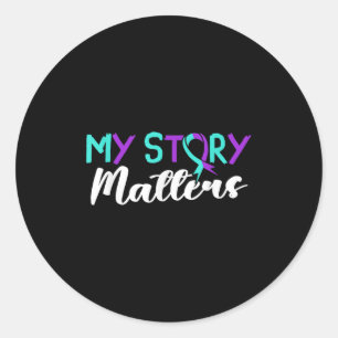 Suicide Awareness Suicide Prevention Suprt Survivo Classic Round Sticker