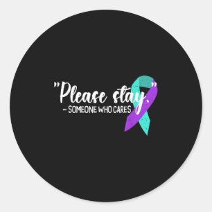 Suicide Awareness Suicide Prevention Suprt Survivo Classic Round Sticker