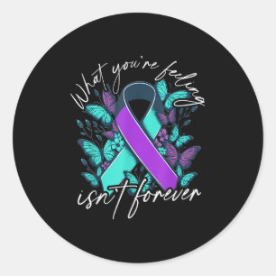 Suicide Awareness Suicide Prevention Suprt Survivo Classic Round Sticker