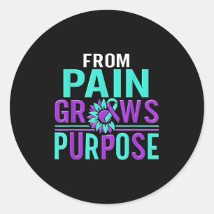 Suicide Awareness Suicide Prevention Suprt Survivo Classic Round Sticker