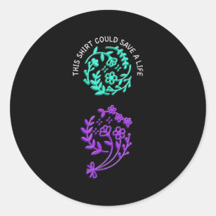 Suicide Awareness Suicide Prevention Suprt Survivo Classic Round Sticker