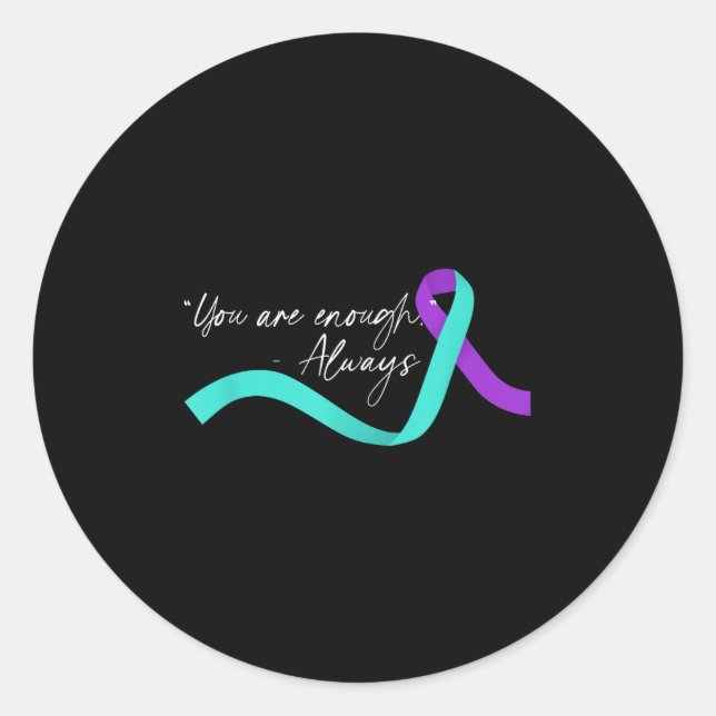 Suicide Awareness Suicide Prevention Suprt Survivo Classic Round Sticker (Front)