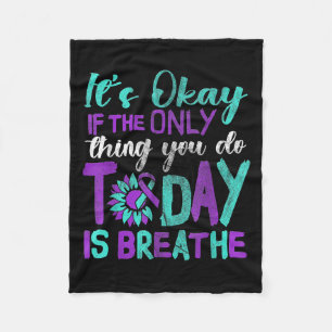 Suicide Awareness Suicide Prevention Suprt Survivo Fleece Blanket