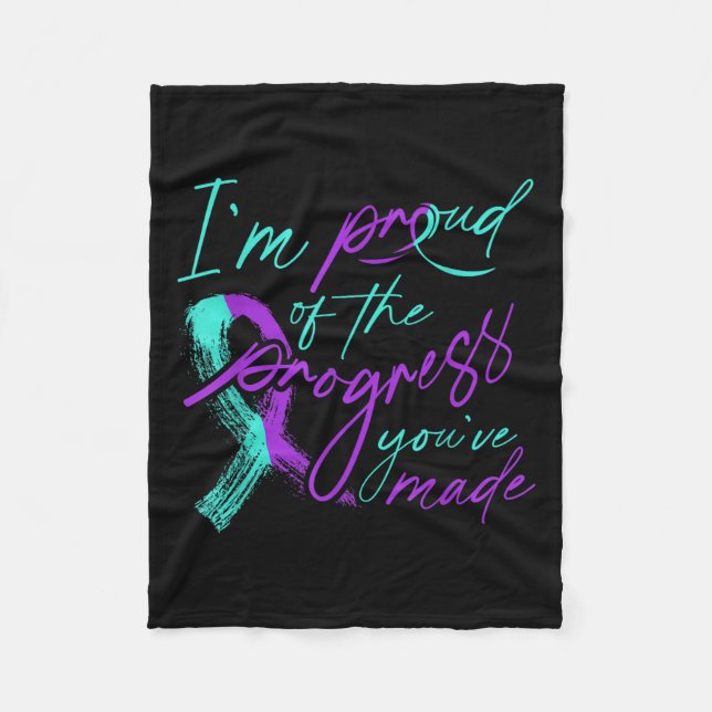 Suicide Awareness Suicide Prevention Suprt Survivo Fleece Blanket (Front)