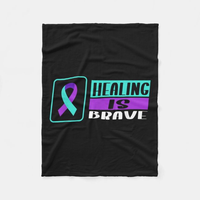 Suicide Awareness Suicide Prevention Suprt Survivo Fleece Blanket (Front)