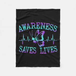 Suicide Awareness Suicide Prevention Suprt Survivo Fleece Blanket