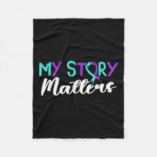 Suicide Awareness Suicide Prevention Suprt Survivo Fleece Blanket