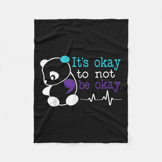 Suicide Awareness Suicide Prevention Suprt Survivo Fleece Blanket (Front)