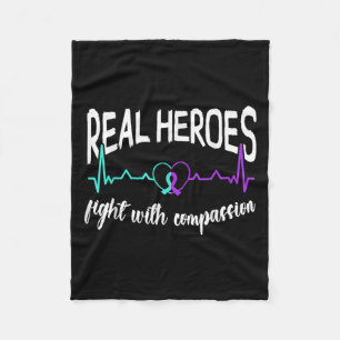 Suicide Awareness Suicide Prevention Suprt Survivo Fleece Blanket