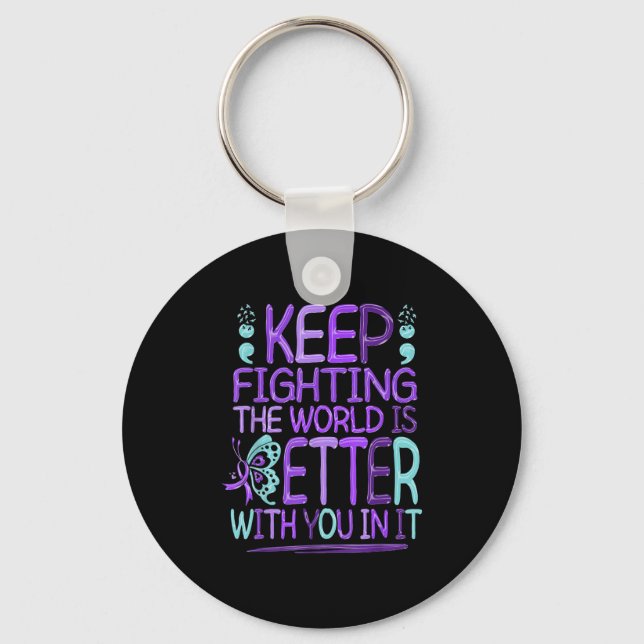 Suicide Awareness Suicide Prevention Suprt Survivo Keychain (Front)
