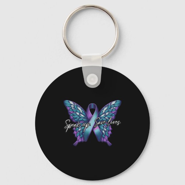 Suicide Awareness Suicide Prevention Suprt Survivo Keychain (Front)