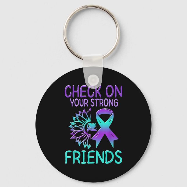 Suicide Awareness Suicide Prevention Suprt Survivo Keychain (Front)