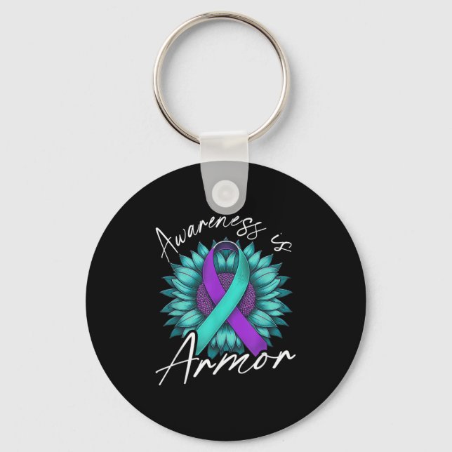 Suicide Awareness Suicide Prevention Suprt Survivo Keychain (Front)