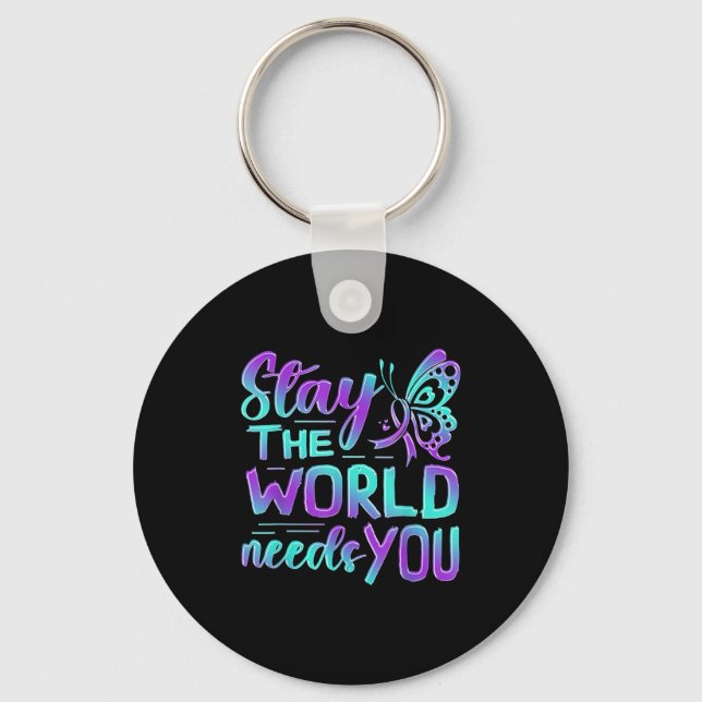 Suicide Awareness Suicide Prevention Suprt Survivo Keychain (Front)