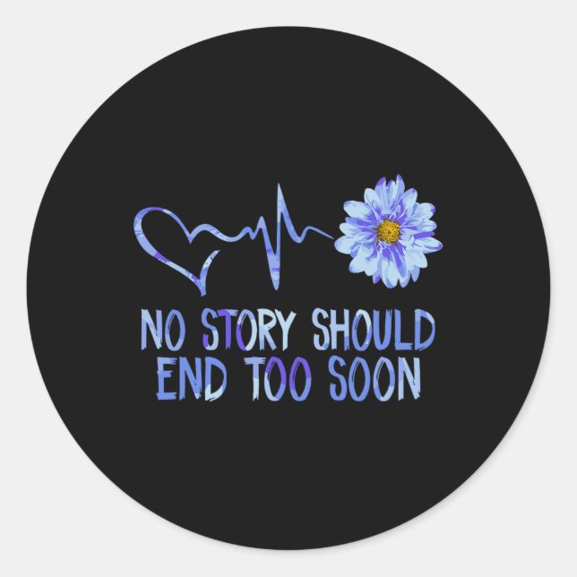 Suicide Awareness Sunflower  Classic Round Sticker (Front)