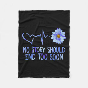 Suicide Awareness Sunflower Fleece Blanket
