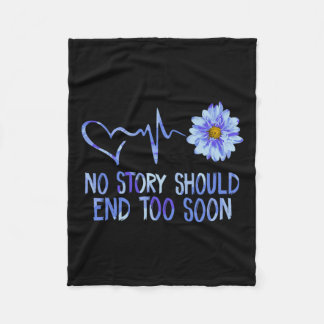 Suicide Awareness Sunflower  Fleece Blanket