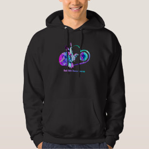 Suicide Awareness  Sunflower Heart Purple Ribbon Hoodie