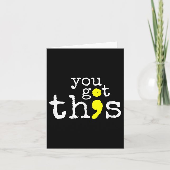 Suicide Awareness Support Positive Quote Card (Front)