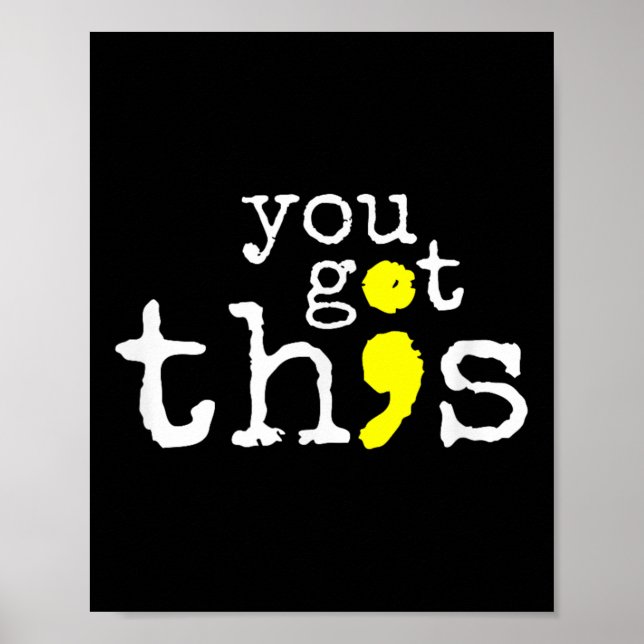 Suicide Awareness Support Positive Quote Poster (Front)
