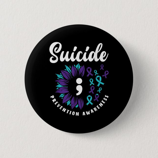 Suicide Awareness Support Suicide Prevention 2 Inch Round Button (Front)