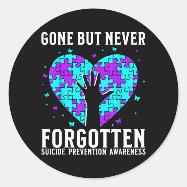 Suicide Awareness Support Suicide Prevention Classic Round Sticker (Front)