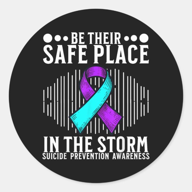 Suicide Awareness Support Suicide Prevention Classic Round Sticker (Front)