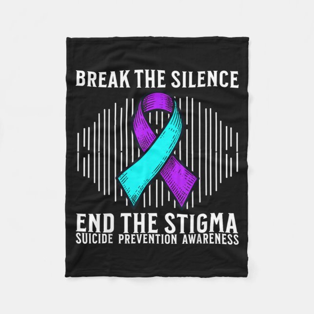 Suicide Awareness Support Suicide Prevention Fleece Blanket (Front)