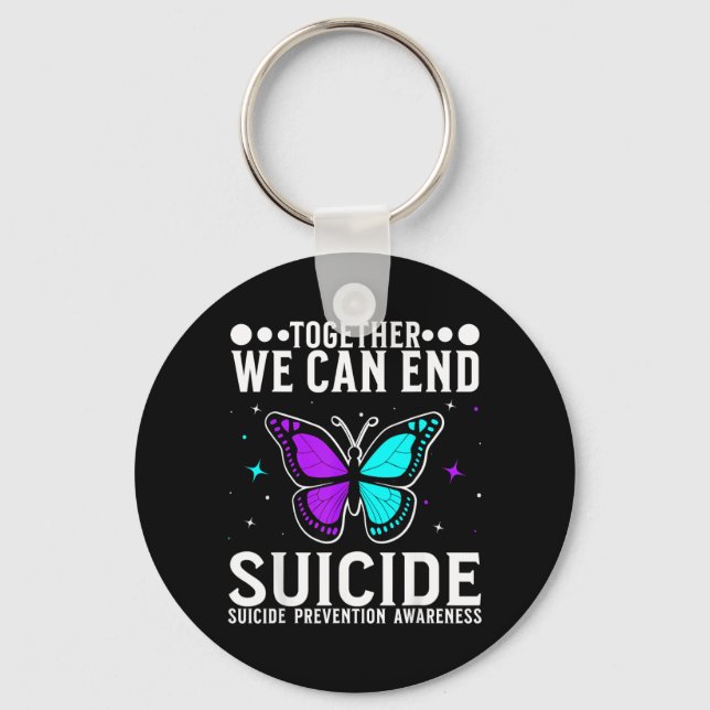 Suicide Awareness Support Suicide Prevention Keychain (Front)
