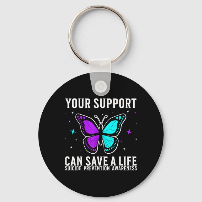 Suicide Awareness Support Suicide Prevention Keychain (Front)