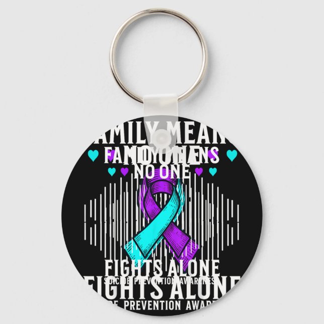 Suicide Awareness Support Suicide Prevention Keychain (Front)